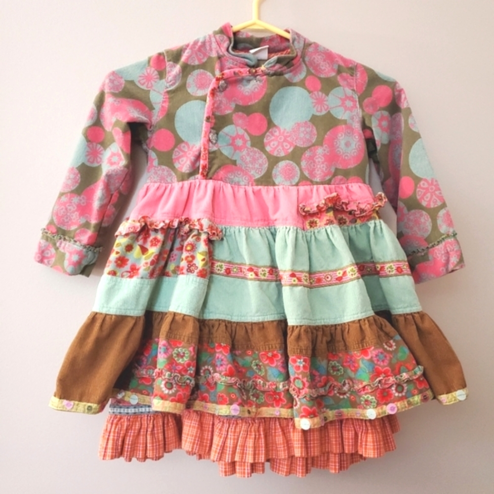 Oilily kids corduroy and cotton dress - Multi-pattern - Size 110 (5 Year)